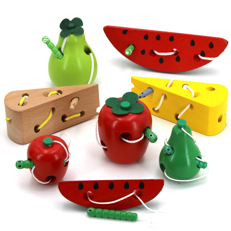 Baby Food Eat - Kids Montessori Toy Worm Eat Fruit