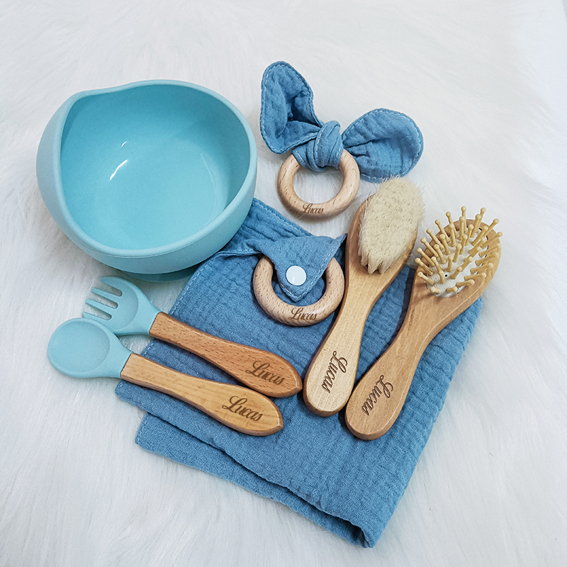 Baby Food Product - 7PCS/Set Personalized Name Baby Silicone Sucker