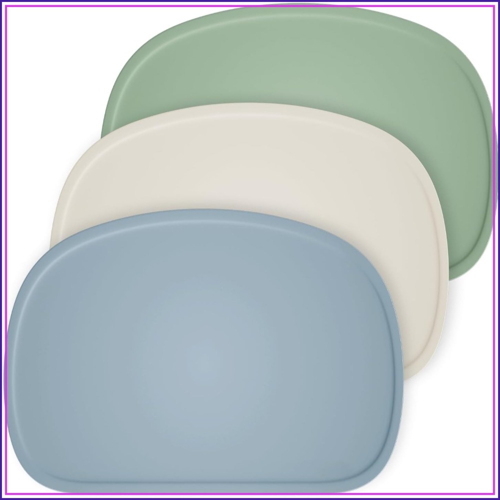 Baby Food Eat - Set of 3 Silicone Placemats with