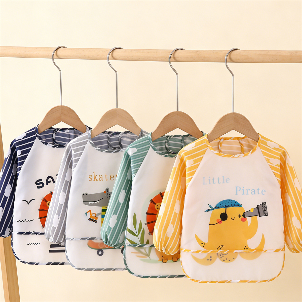 2pcs Waterproof Full Sleeve Ba – Baby Food Eat Bewertung und Preis