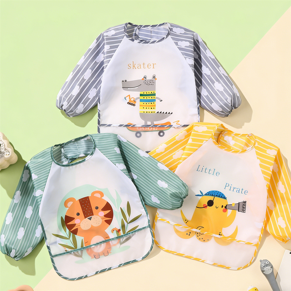 2pcs Waterproof Full Sleeve Ba – Baby Food Eat Bewertung und Preis