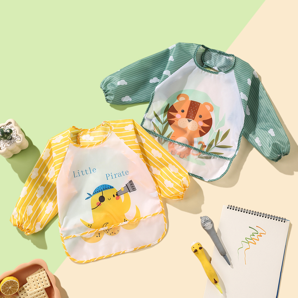 2pcs Waterproof Full Sleeve Ba – Baby Food Eat Bewertung und Preis