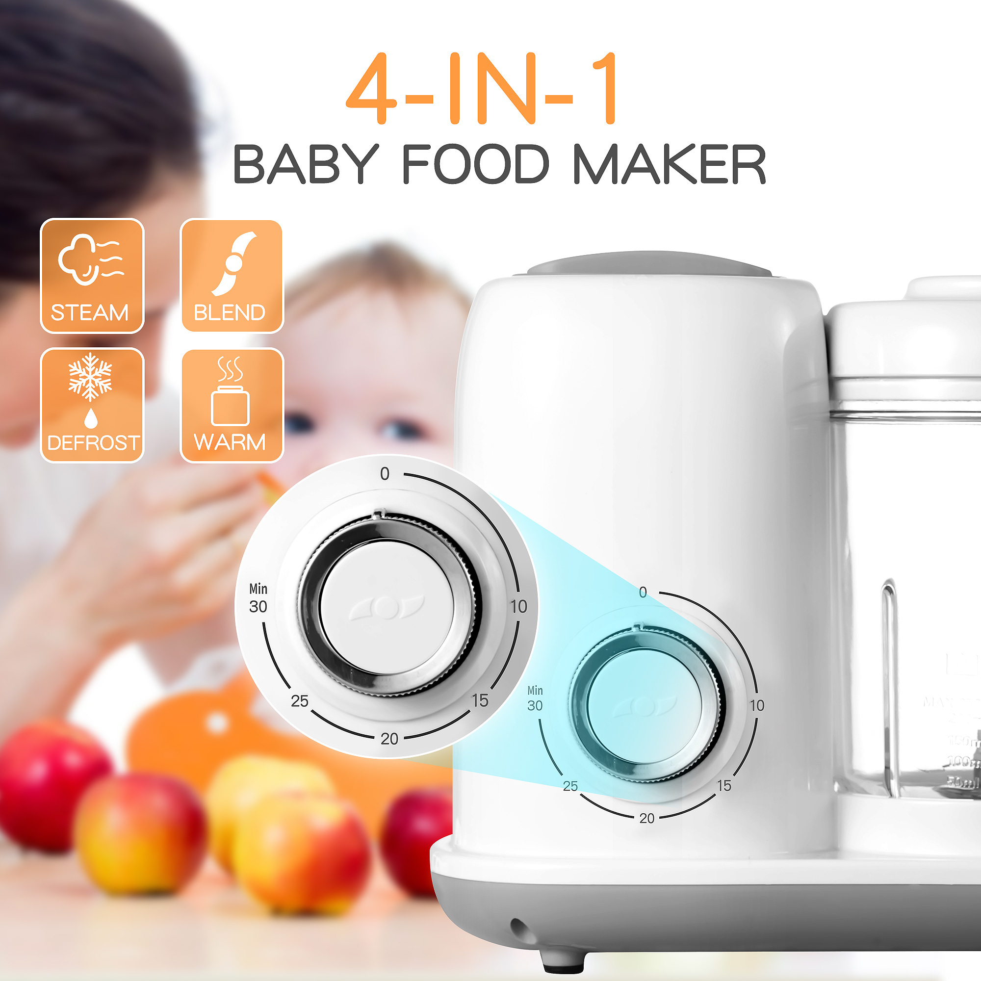 Baby Food Maker, 4 in 1 Baby F – Baby Food Steamer Baby Safe Bewertung und Preis